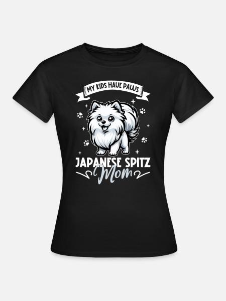 Japan-Spitz Mama - Frauen T-Shirt - Schwarz