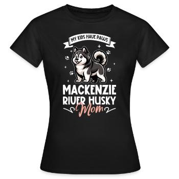 Maman husky du fleuve Mackenzie - T-shirt Femme - noir - Devant - AI Model Female 172 dark (172cm)