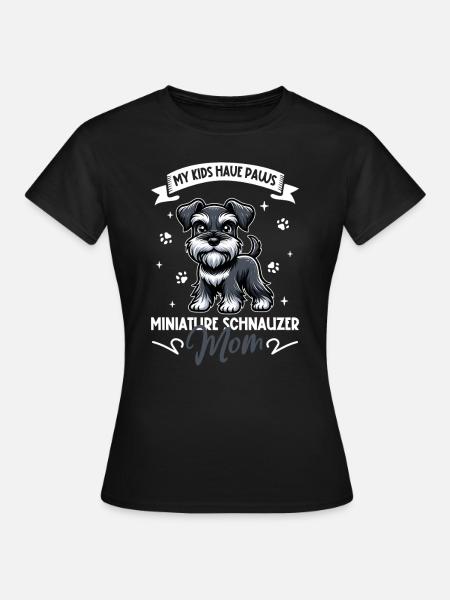 Zwergschnautzer Mama - T-shirt dam - svart