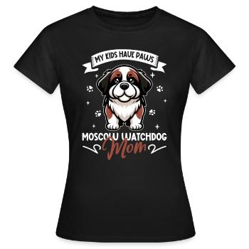 Moskauer Wachhund Mama - Frauen T-Shirt - Schwarz - Vorne - AI Model Female 172 dark (172cm)