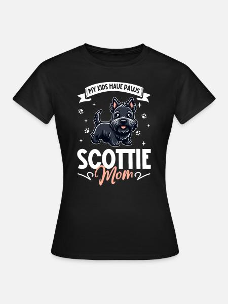 Scottish Terrier Mama - Frauen T-Shirt - Schwarz