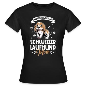 Maman Swiss Hound - T-shirt Femme - noir - Devant - AI Model Female 172 dark (172cm)