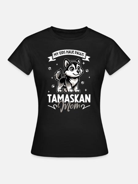Tamaskan Mama - Frauen T-Shirt - Schwarz