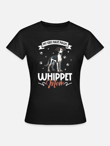 Whippet Mama - Frauen T-Shirt - Schwarz