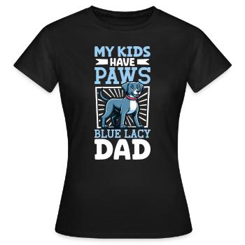 Bleu dentelle papa - T-shirt Femme - noir - Devant - AI Model Female 172 dark (172cm)