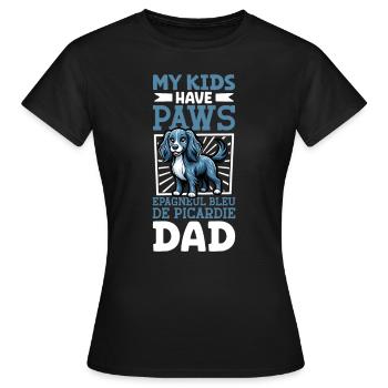 Epagneul Bleu de Picardie Papa - Frauen T-Shirt - Schwarz - Vorne - AI Model Female 172 dark (172cm)