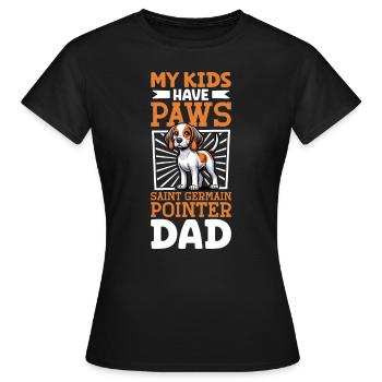 Braque Saint-Germain Papa - T-shirt Femme - noir - Devant - AI Model Female 172 dark (172cm)