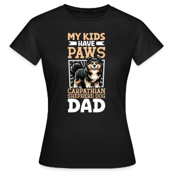 Chien de berger des Carpates papa - T-shirt Femme - noir - Devant - AI Model Female 172 dark (172cm)