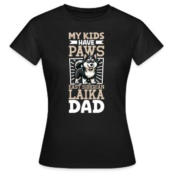 Laïka de Sibérie orientale Papa - T-shirt Femme - noir - Devant - AI Model Female 172 dark (172cm)
