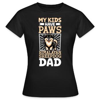Papa berger de l’Himalaya - T-shirt Femme - noir - Devant - AI Model Female 172 dark (172cm)