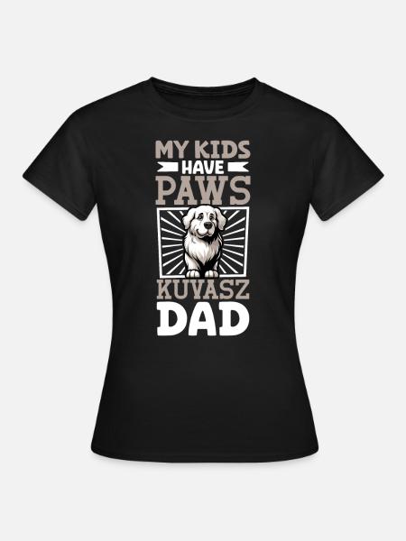 Kuvasz Papa - Frauen T-Shirt - Schwarz