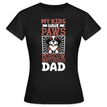 Garde de Moscou Chien Papa - T-shirt Femme - noir - Devant - AI Model Female 172 dark (172cm)