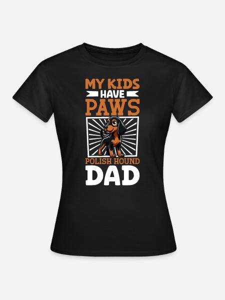 Polnische Bracke Papa - Frauen T-Shirt - Schwarz