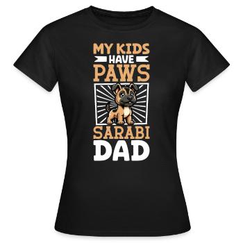 Zentral persischer Hirtenhund Qhadrejooni Papa - Frauen T-Shirt - Schwarz - Vorne - AI Model Female 172 dark (172cm)