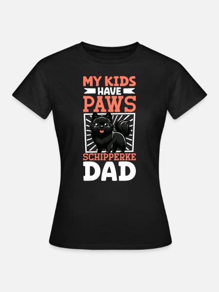 Schipperke Papa - Frauen T-Shirt - Schwarz