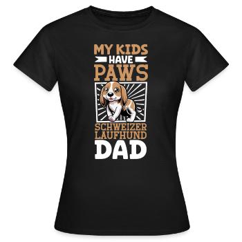 Papa Swiss Hound - T-shirt Femme - noir - Devant - AI Model Female 172 dark (172cm)