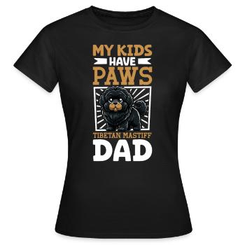 Papa tibétain danois - T-shirt Femme - noir - Devant - AI Model Female 172 dark (172cm)