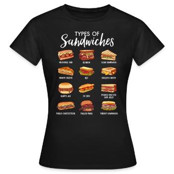 Welt der Sandwiches - Frauen T-Shirt - Schwarz - Vorne - AI Model Female 172 dark (172cm)