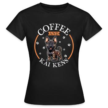 Coffee and Kai Ken - Women's T-Shirt - black - Front - AI Model Female 172 dark (172cm)