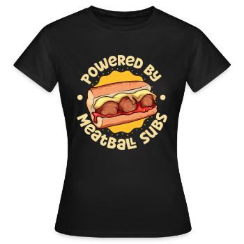 Propulsé par Meatball Sub - T-shirt Femme - noir - Devant - AI Model Female 172 dark (172cm)