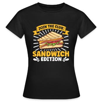 Rejoignez le Club - Club Sandwich - T-shirt Femme - noir - Devant - AI Model Female 172 dark (172cm)