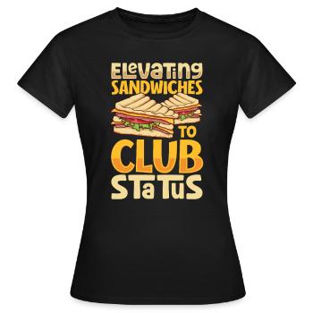Club Sandwich - Frauen T-Shirt - Schwarz - Vorne - AI Model Female 172 dark (172cm)
