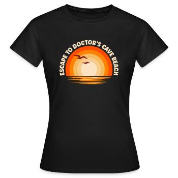 Je m’enfuis vers la plage de Doctor’s Cave - T-shirt Femme - noir - Devant - AI Model Female 172 dark (172cm)