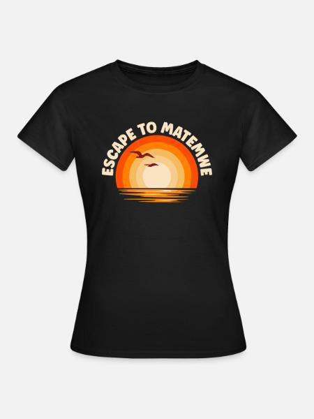 Ich fliehe nach Matemwe - Frauen T-Shirt - Schwarz
