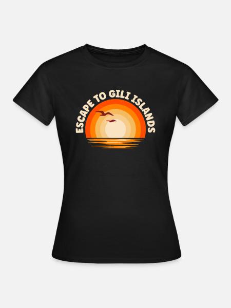 Ik vlucht naar Gili Eilanden - Vrouwen T-shirt - zwart