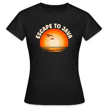 Ich fliehe nach Java - Frauen T-Shirt - Schwarz - Vorne - AI Model Female 172 dark (172cm)