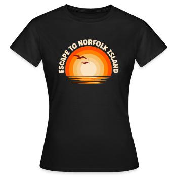 Ich fliehe nach Norfolk Island - Frauen T-Shirt - Schwarz - Vorne - AI Model Female 172 dark (172cm)