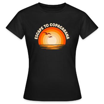 Je fuis vers Copacabana - T-shirt Femme - noir - Devant - AI Model Female 172 dark (172cm)