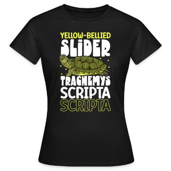 Yellow-cheeked Turtle - Women's T-Shirt - black - Front - AI Model Female 172 dark (172cm)