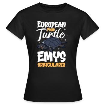 Tortue de l’étang - T-shirt Femme - noir - Devant - AI Model Female 172 dark (172cm)