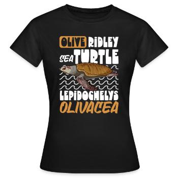 Tortue Ridley du Pacifique - T-shirt Femme - noir - Devant - AI Model Female 172 dark (172cm)
