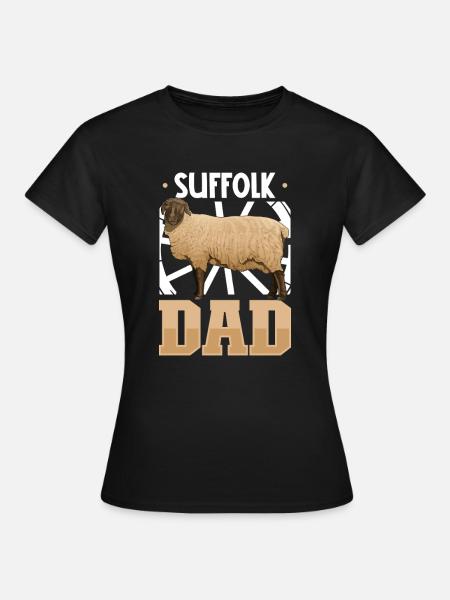 Suffolk-Schaf Papa - Frauen T-Shirt - Schwarz