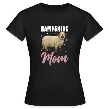 Maman mouton Hampshire - T-shirt Femme - noir - Devant - AI Model Female 172 dark (172cm)