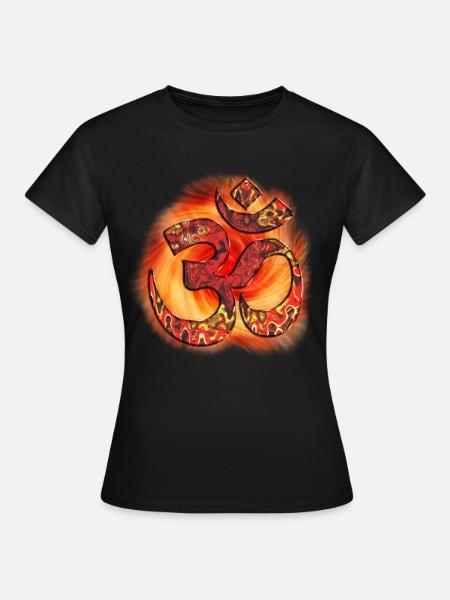 om - Frauen T-Shirt - Schwarz