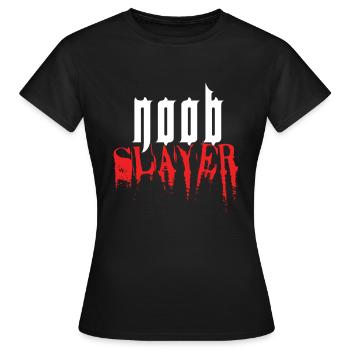 Noob Slayer - Gaming Geek Freak Gamer Gift - Women's T-Shirt - black - Front - AI Model Female 172 dark (172cm)