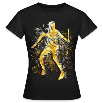 Badminton - Smash - Badminton Joueur - T-shirt Femme - noir - Devant - AI Model Female 172 dark (172cm)