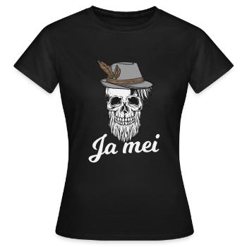 Ja Mei Bayern bayrisch bayrische Sprüche - Frauen T-Shirt - Schwarz - Vorne - AI Model Female 172 dark (172cm)