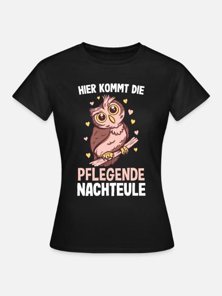 Soins Hibou de nuit - Hiboux infirmier & - T-shirt Femme - noir