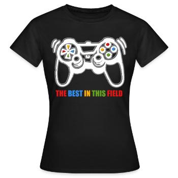 Spielkonsolen-Spieler - Frauen T-Shirt - Schwarz - Vorne - AI Model Female 172 dark (172cm)