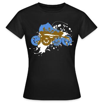 Roller Skates Roller - Women's T-Shirt - black - Front - AI Model Female 172 dark (172cm)