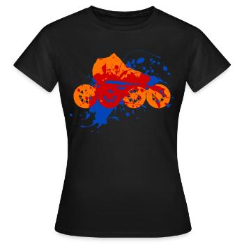Patins à Roulettes Roller - T-shirt Femme - noir - Devant - AI Model Female 172 dark (172cm)