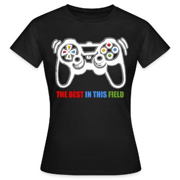 Spielkonsolen-Spieler - Frauen T-Shirt - Schwarz - Vorne - AI Model Female 172 dark (172cm)