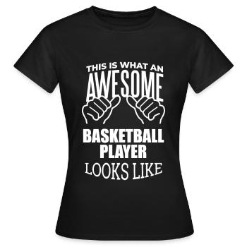 Basketball Basketball Basketball - Women's T-Shirt - black - Front - AI Model Female 172 dark (172cm)