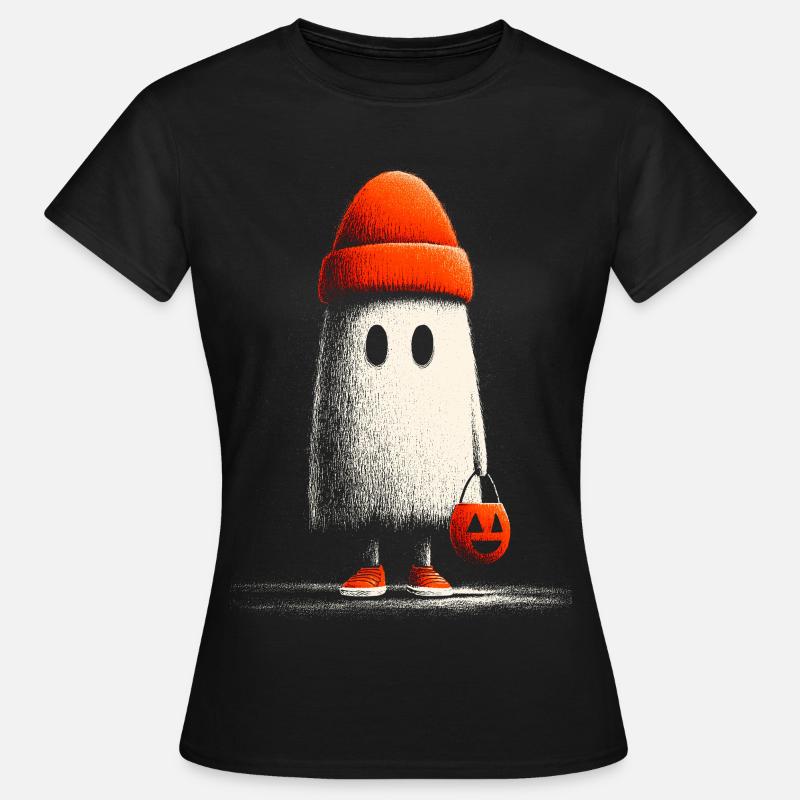 Beanie_Ghost - Frauen T-Shirt - Schwarz
