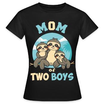 Mama Stolz Auf Ihre Jungs Mama Stolz Auf Ihre Jungs - Frauen T-Shirt - Schwarz - Vorne - AI Model Female 172 dark (172cm)