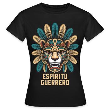 Espiritu Guerrero Aztec Mexican Pride - T-shirt Femme - noir - Devant - AI Model Female 172 dark (172cm)